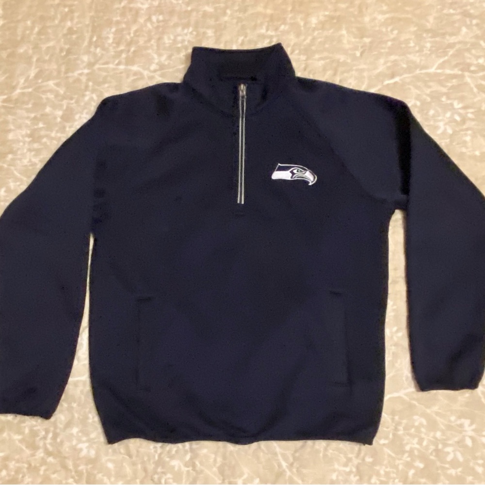 Seahawks, NFL, 1/4 zip pullover dark blue